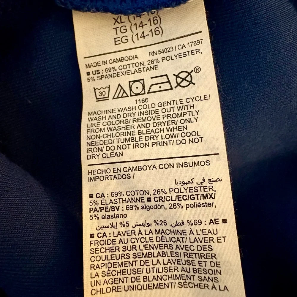 Old Navy Active Blue Dynamic Fleece Hoodie